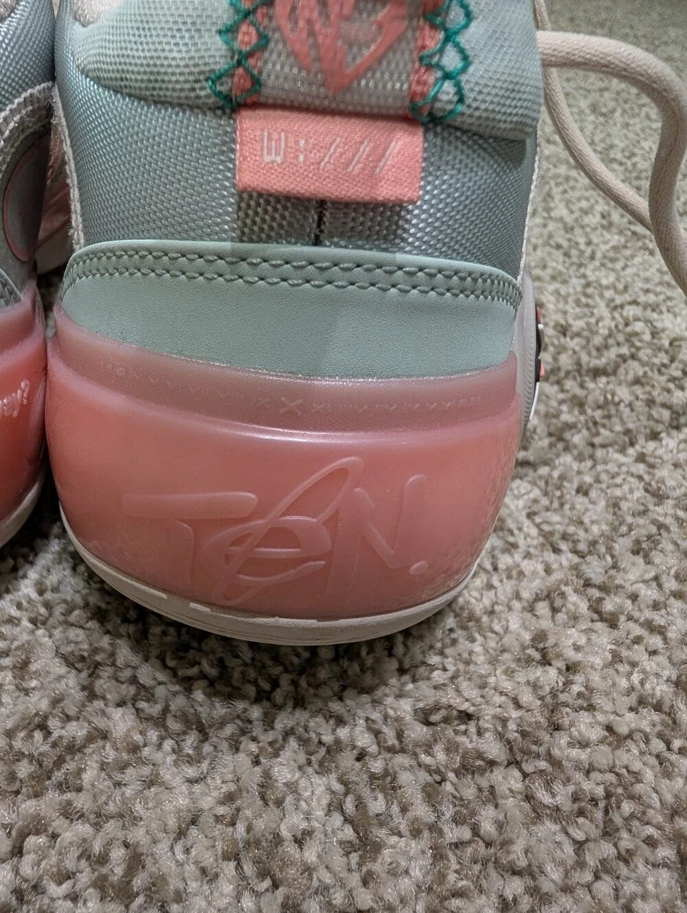 Men's Athletic Shoes - Pastel White Pink Blue